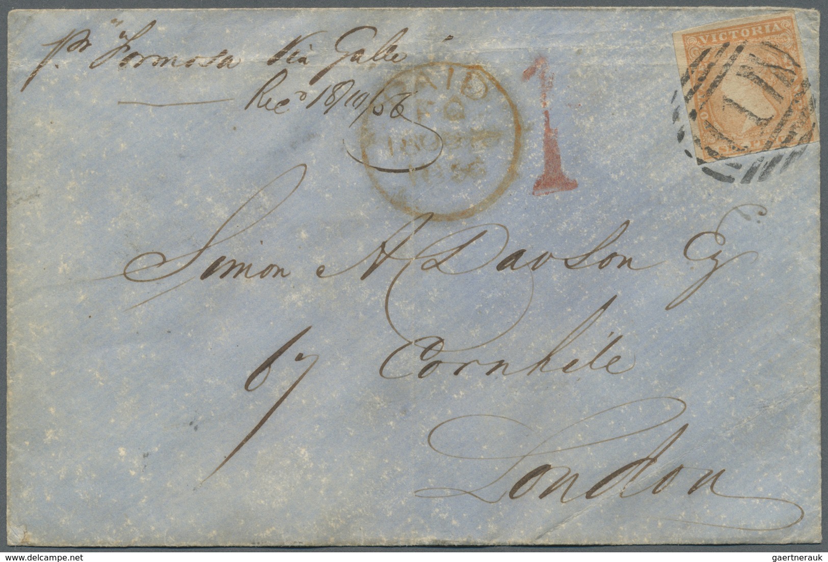 Br/Brfst Victoria: 1856/1857, three covers, one folded entire and one cover front each bearing woodblocks 6d