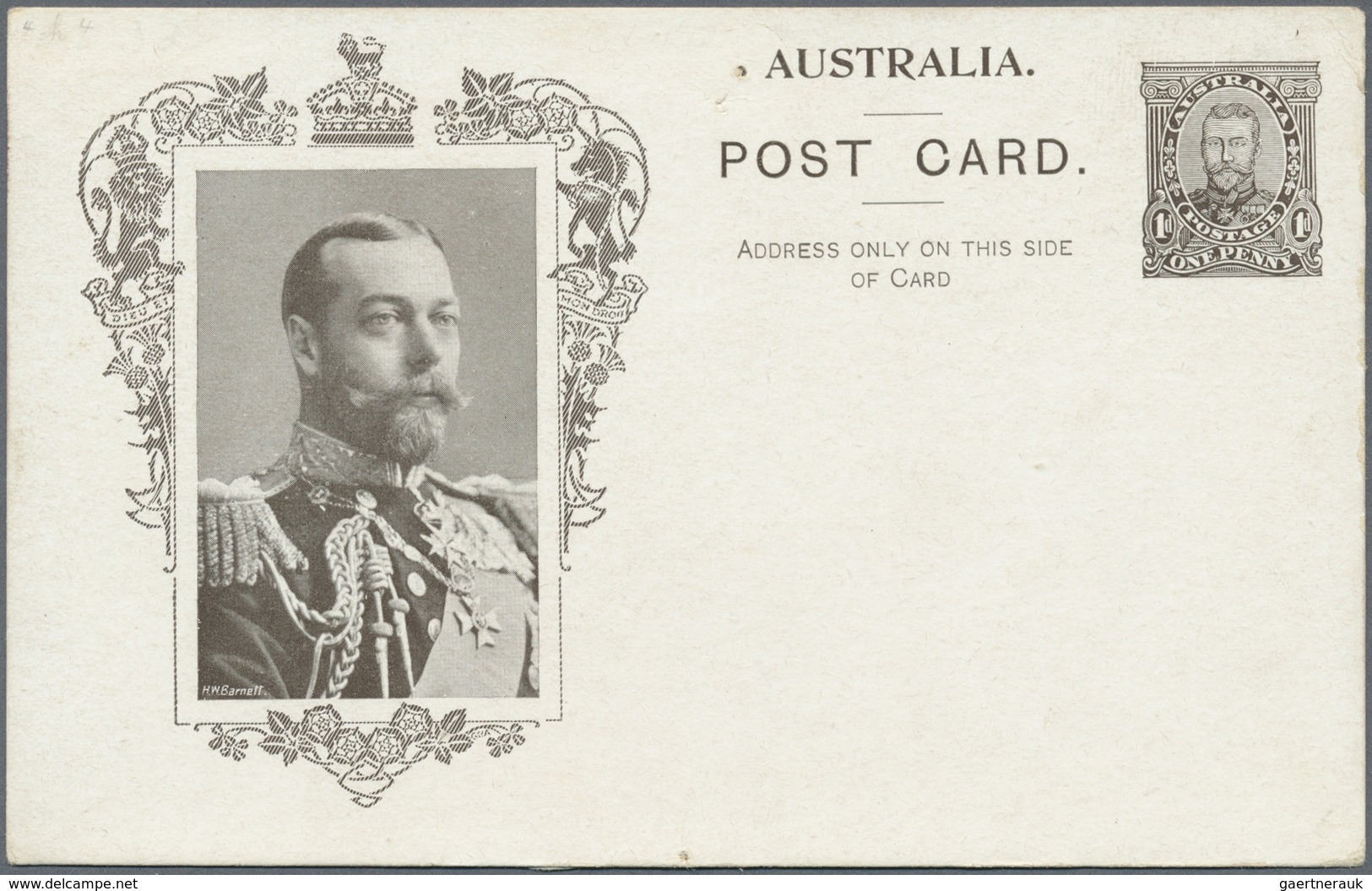 GA Australien - Ganzsachen: 1911, Seven Coronation Postcards KGV 1d. Full-face With Different Views Of - Entiers Postaux