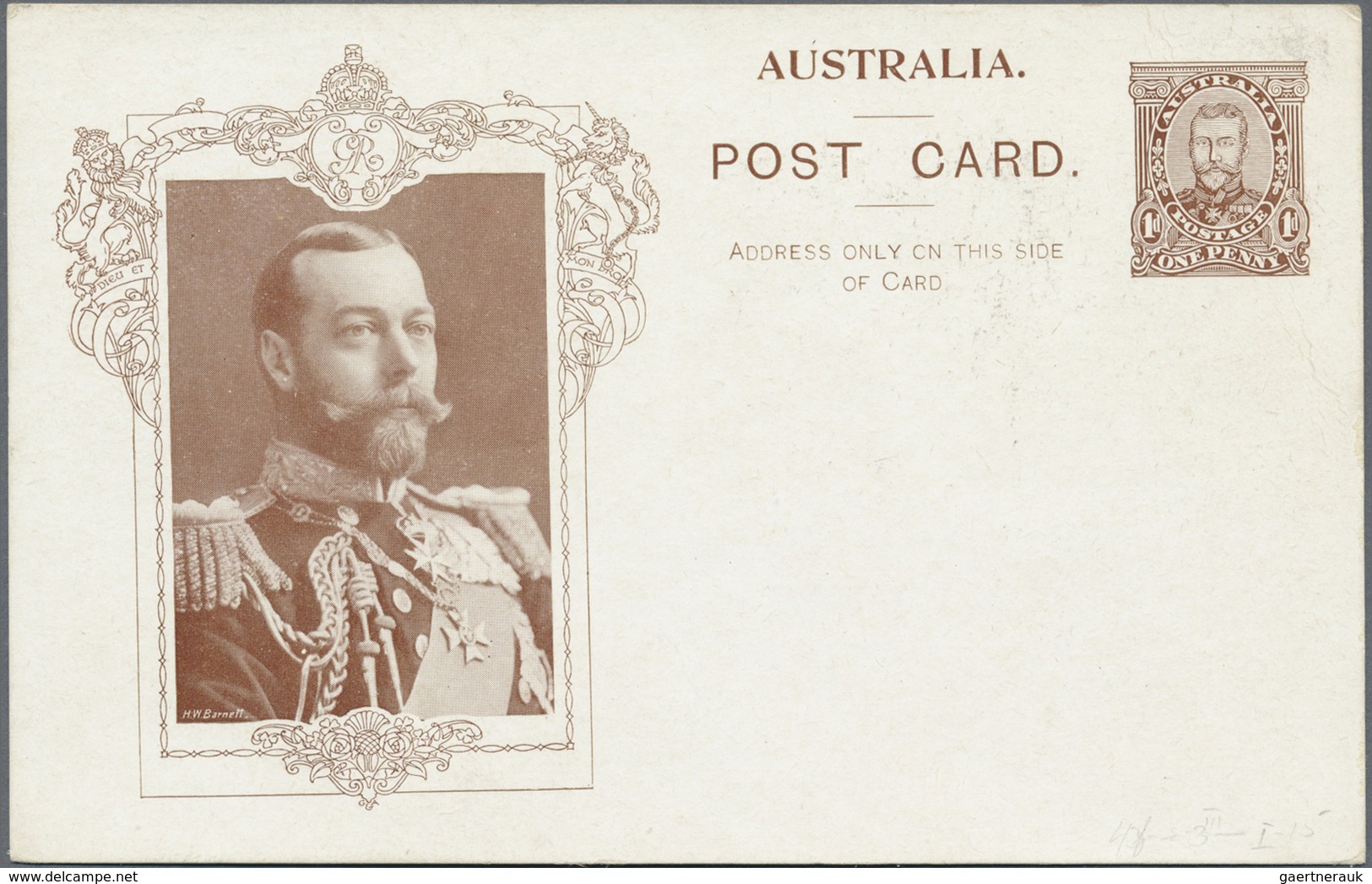 GA Australien - Ganzsachen: 1911, Seven Coronation Postcards KGV 1d. Full-face With Different Views Of - Entiers Postaux