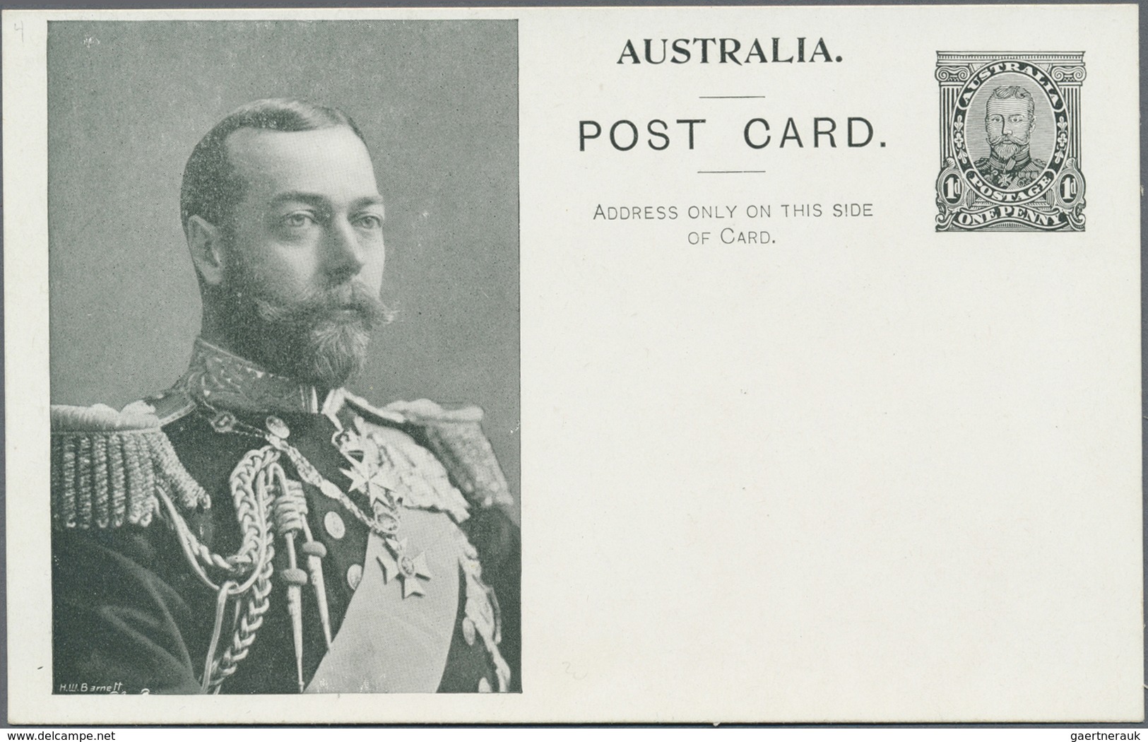 GA Australien - Ganzsachen: 1911, seven Coronation postcards KGV 1d. full-face with different views of