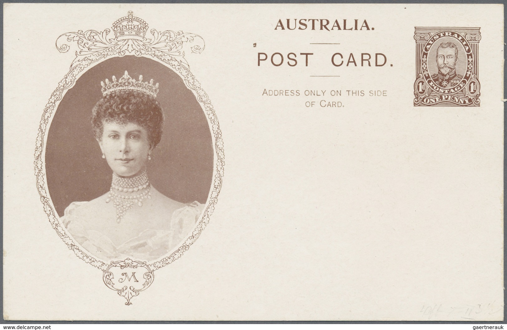 GA Australien - Ganzsachen: 1911, Six Coronation Postcards KGV 1d. Full-face With Different Views Of QU - Postwaardestukken