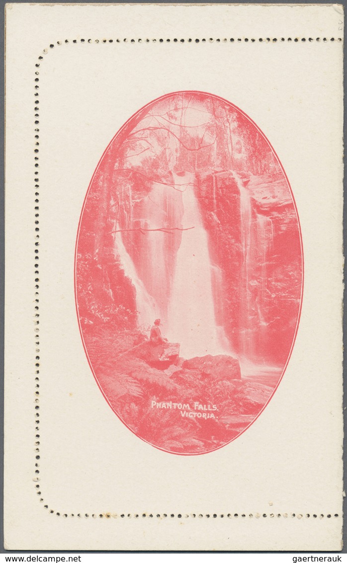 GA Australien - Ganzsachen: 1911, Six Lettercards KGV 1d. Sideface On White Enamelled Stock With Differ - Postwaardestukken