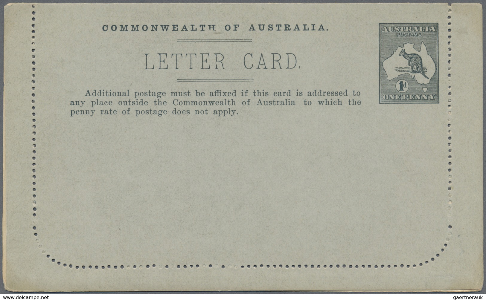 GA Australien - Ganzsachen: 1913, six lettercards Kangaroo 1d. with different pictures 'BALLARAT', 'PIN