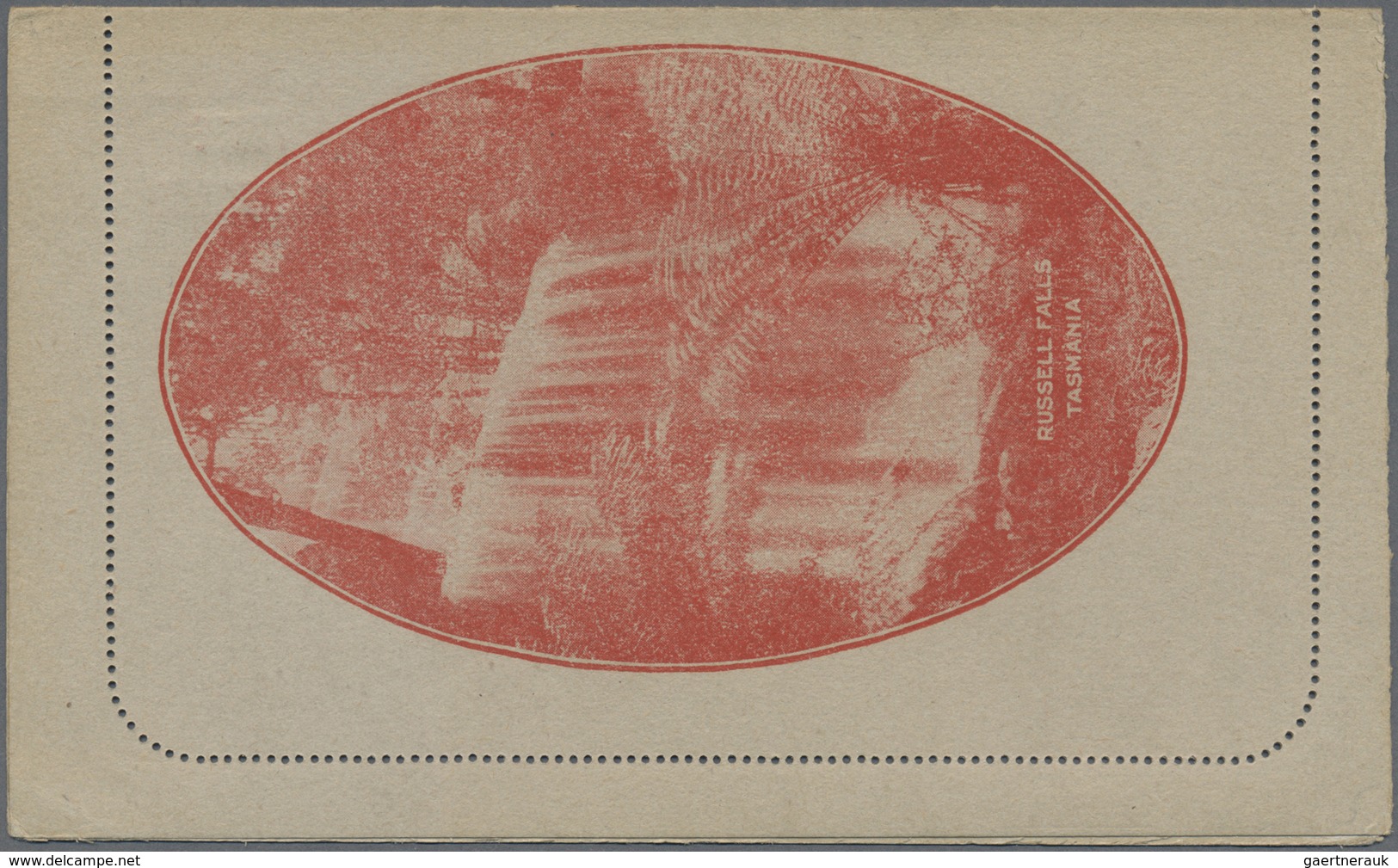 GA Australien - Ganzsachen: 1924, Lettercard KGV 2d. Red On Grey Stock Surch. 'THREE HALFPENCE' With Pi - Postwaardestukken