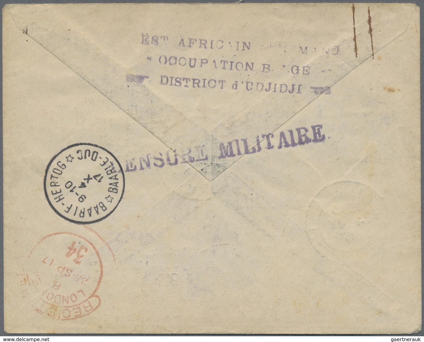 Br Belgisch-Kongo: 1917. Registered Envelope Written From Kassala Addressed To Holland Bearing Belgian - Autres & Non Classés