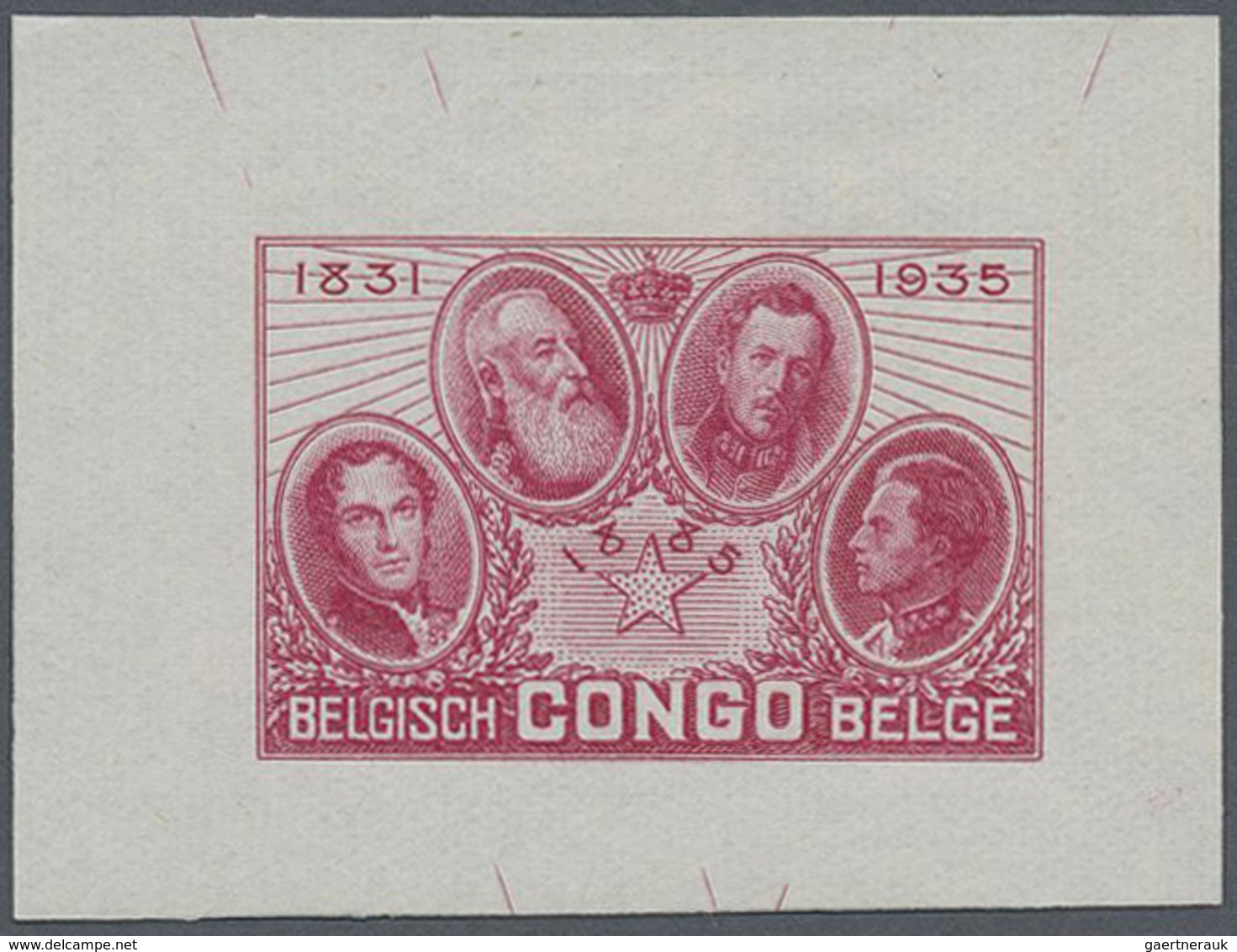 (*) Belgisch-Kongo: 1935, 50th Anniversary Of Independent State Of Congo, Complete Set Of Ten Epreuves I - Andere & Zonder Classificatie