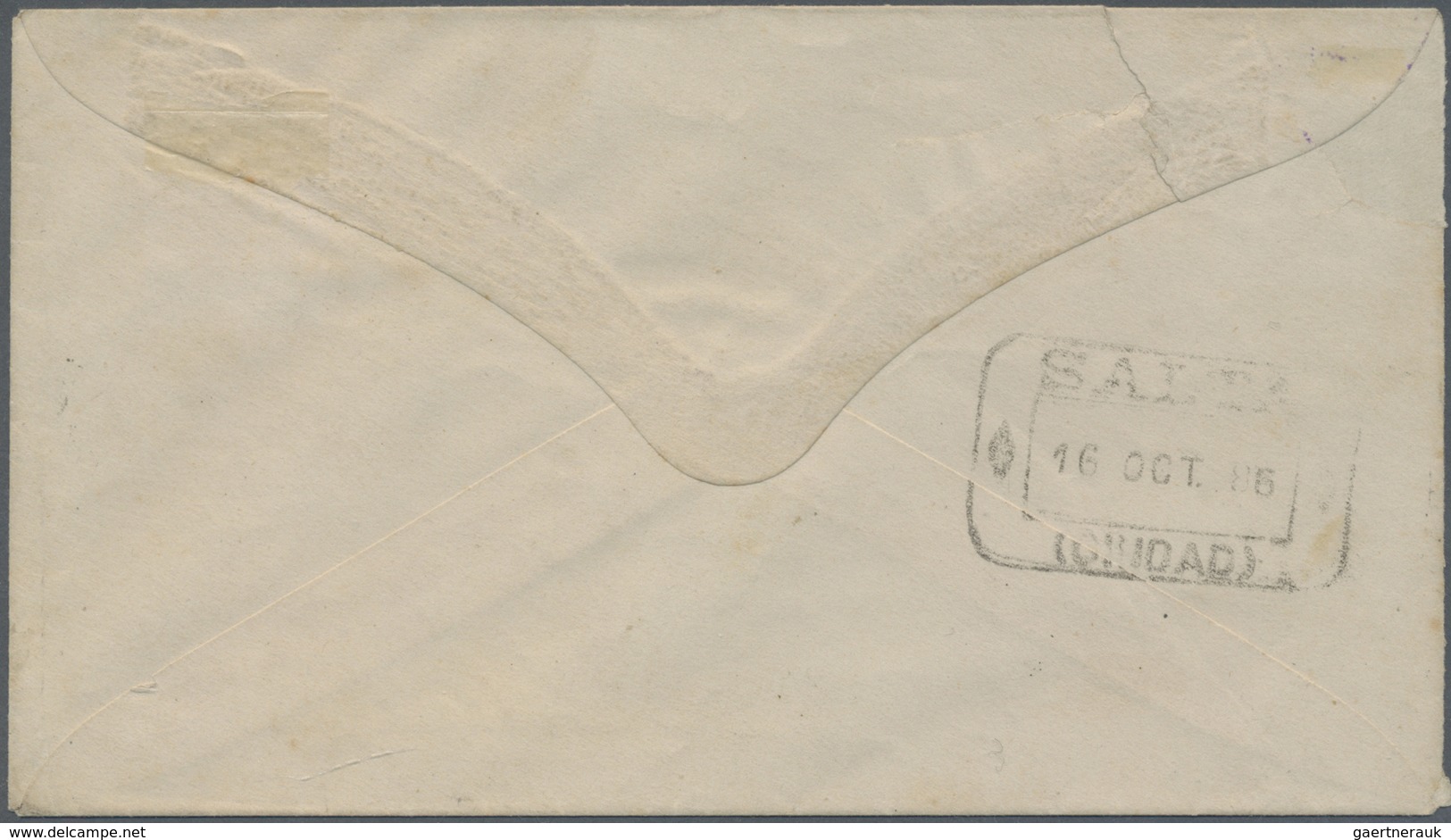 Br Bolivien: 1886, 10 C Orange Pair With Left Stamp Bisected And Right Stamp Complete On Cover From Pot - Bolivie