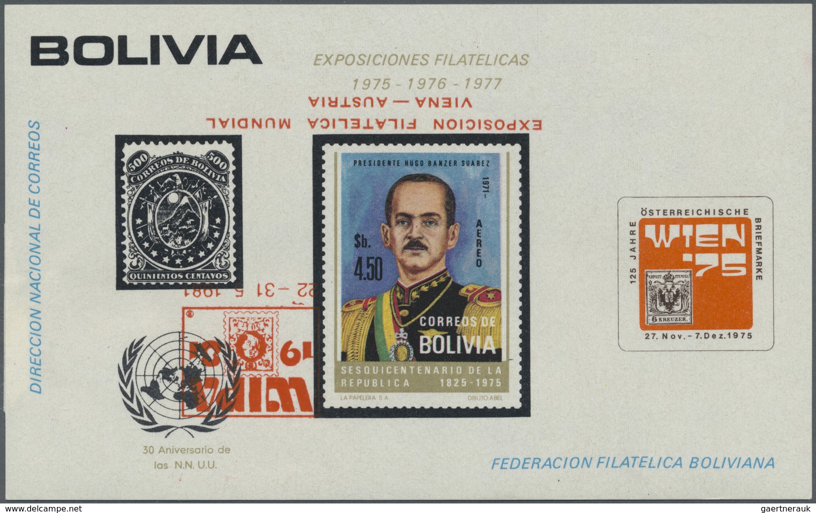 **/* Bolivien: 1981, Anniversaries, Three Souvenir Sheets With Inverted Overprints (2) Resp. Double Overp - Bolivië