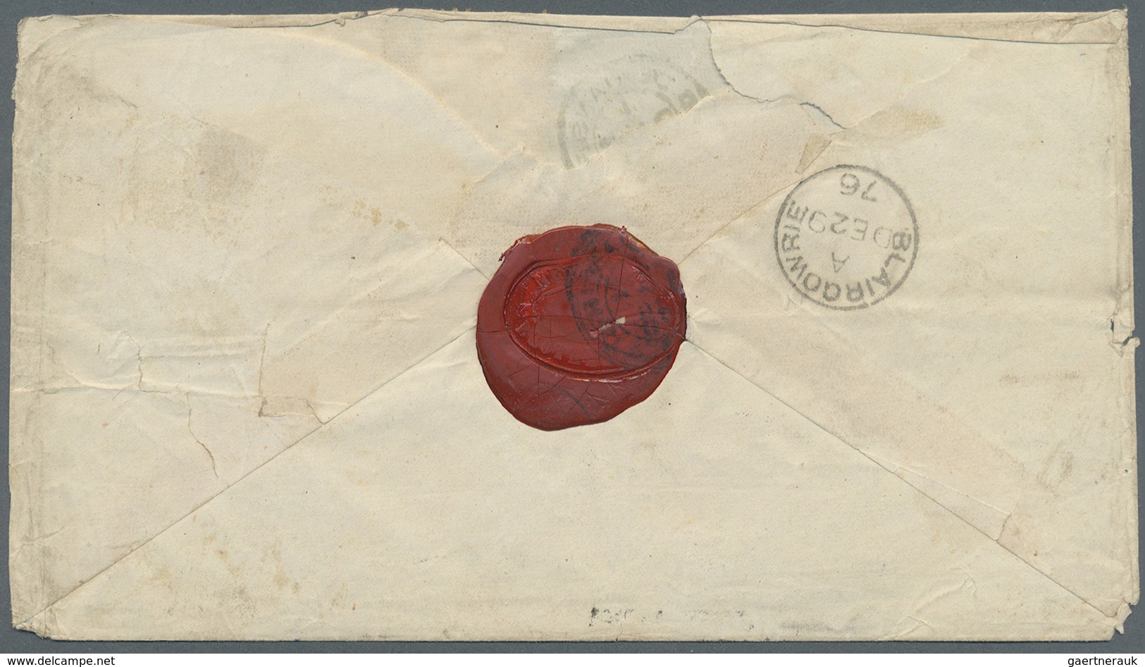 Br Brasilien: 1876. Envelope Addressed To Scotland Bearing 'Dom Pedro' Yvert 23, 10c Red/orange And Yve - Andere & Zonder Classificatie