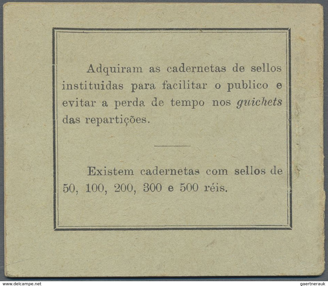 ** Brasilien: 1920-22, Booklet CD-4 Black On Green Olive Complete 6$900, Containing Five Different Book - Autres & Non Classés