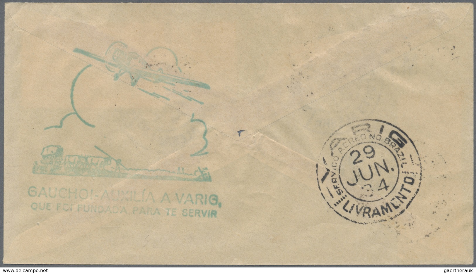 Br Brasilien - Privatflugmarken Varig: 1931, Airmail 50 R., 500 R., 1000 R., 1500 R. And 2000 R. On Thr - Poste Aérienne (Compagnies Privées)