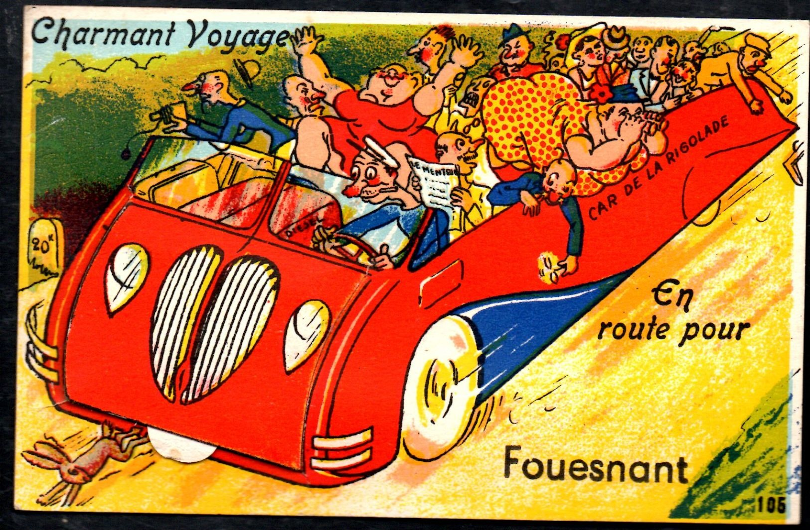 29 Fouesnant, Carte Système Charmant Voyage, En Route Pour ,  Excellant état - Fouesnant