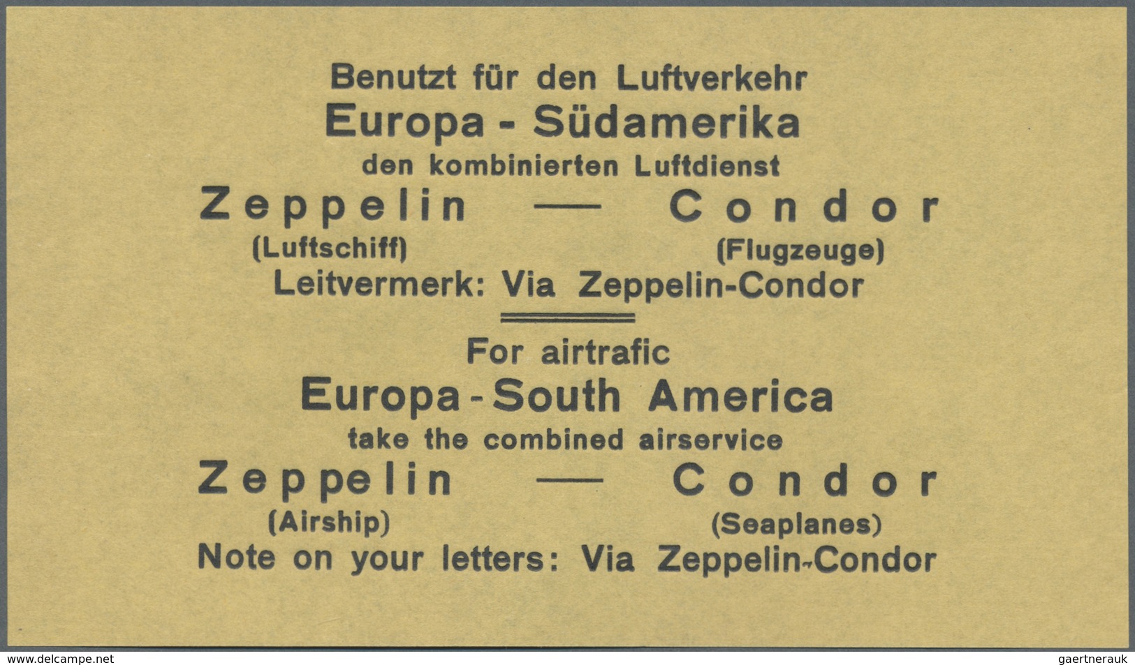 Br Brasilien - Zeppelinpost: 1931, 2. Südamerika-Fahrt, Brasilianische Post Der Rückfahrt Mit Werbezett - Poste Aérienne