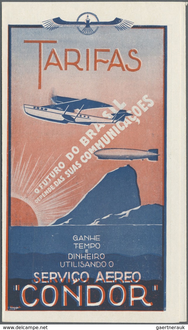 Br Brasilien - Zeppelinpost: 1931, 2. Südamerika-Fahrt, Brasilianische Post Der Rückfahrt Mit Werbezett - Poste Aérienne