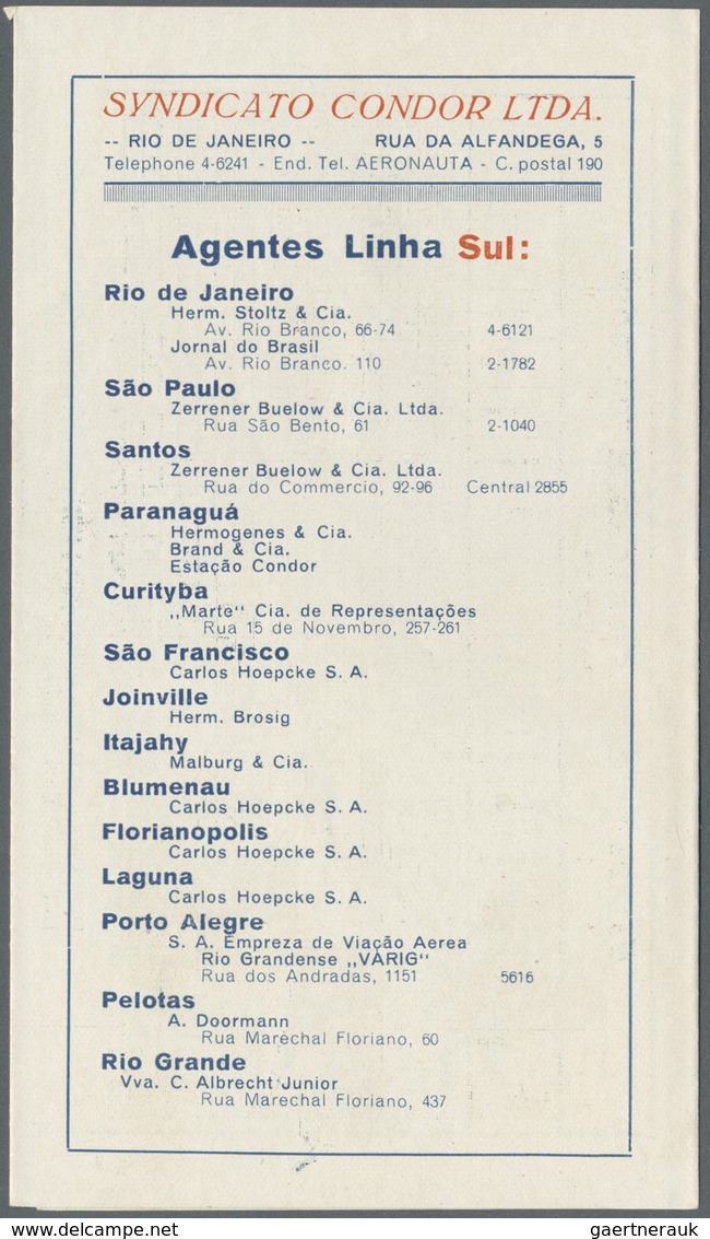 Br Brasilien - Zeppelinpost: 1931, 2. Südamerika-Fahrt, Brasilianische Post Der Rückfahrt Mit Werbezett - Poste Aérienne