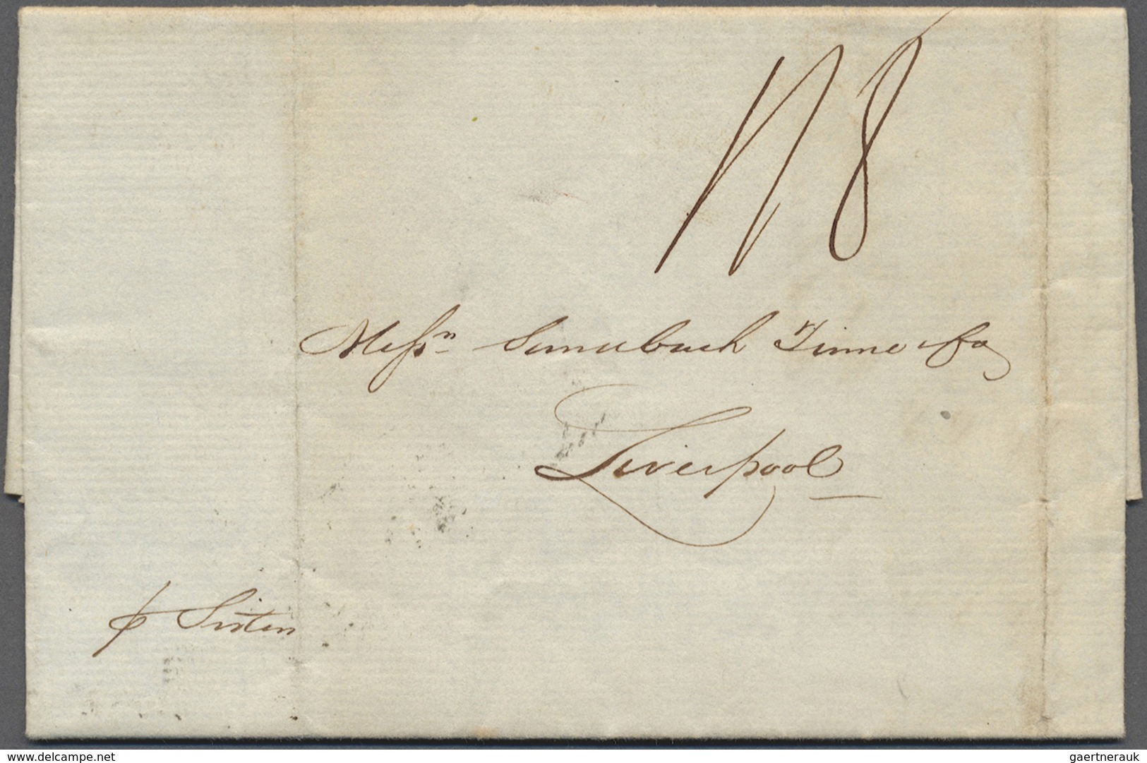 Br Britisch-Guyana: 1839. Stampless Envelope Written From Demerara Dated '3rd June 1839' Addressed To L - Brits-Guiana (...-1966)