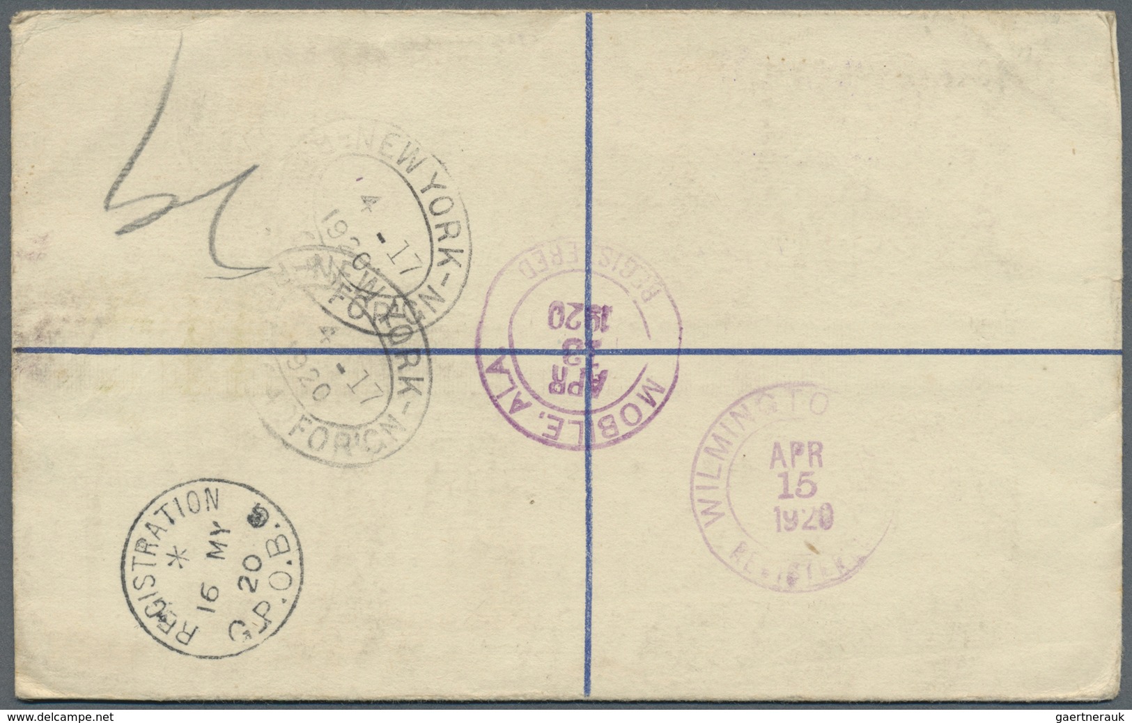 GA Britisch-Honduras: 1920. Registered Letter King GV Postal Stationery Envelope 2c Postage Plus 3 Cent - Honduras Britannique (...-1970)