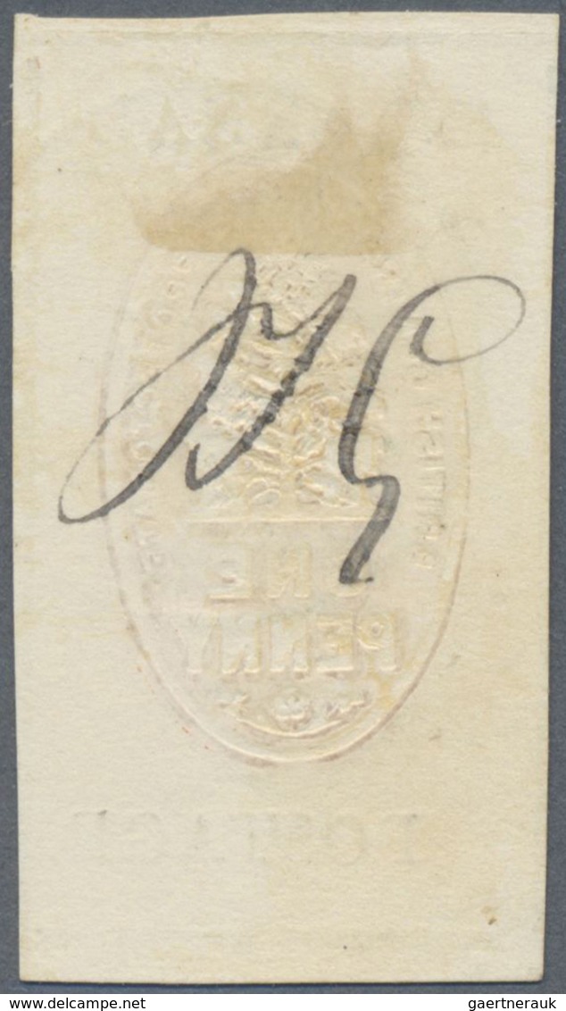 O Britisch-Zentralafrika: 1898, 1d. Vermilion/grey-blue, Setting I, Initials "JTG" On Reverse, Neatly - Andere & Zonder Classificatie