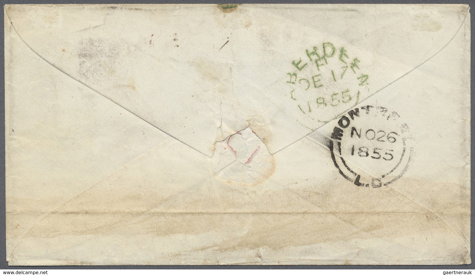 Br Canada - Vorphilatelie: 1855. Stampless Envelope Addressed To Scotland Cancelled By Point-Levi/L.C. - ...-1851 Prephilately