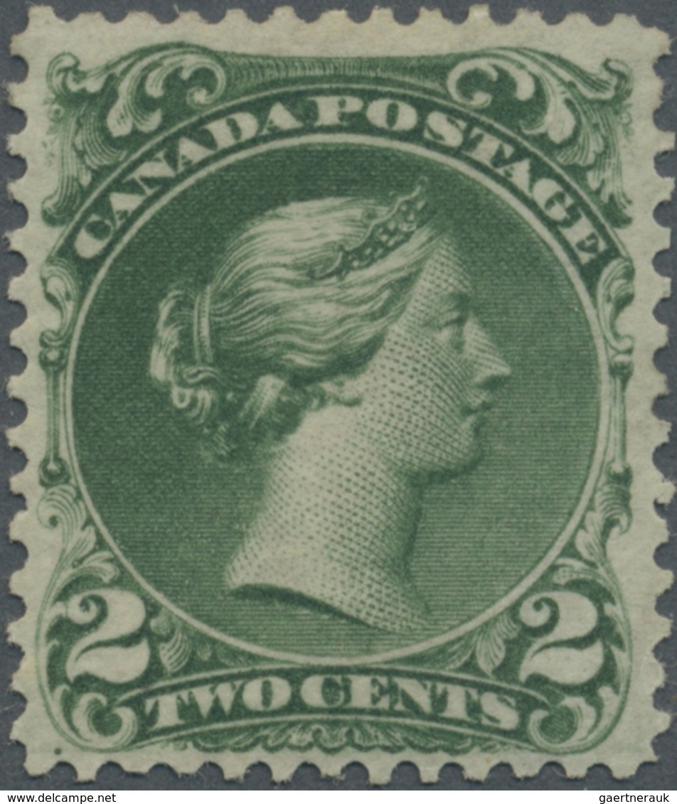 * Canada: 1868 QV 2c. Green, Mounted Mint, Fresh And Fine. (SG £750) - Autres & Non Classés