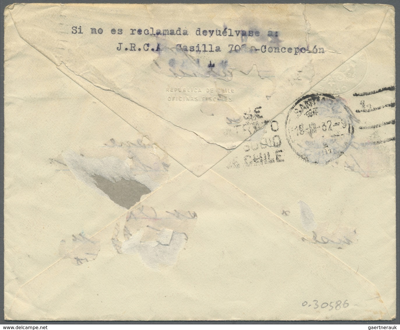 Br Chile: 1904/1932, CAMARA DE DIPUTADOS, four used envelopes with embossed imprint "Camara De Diputado