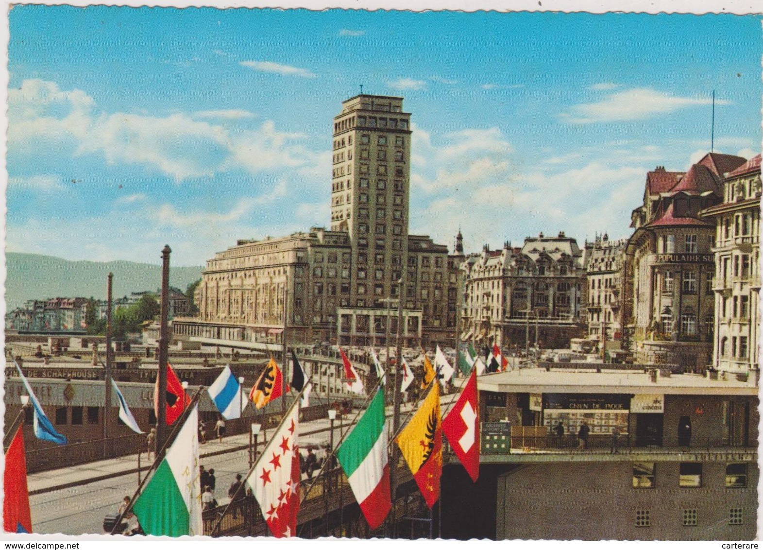 SUISSE,SWITZERLAND,SWISS,HELVETIA,SCHWEIZ ,SVIZZERA ,VAUD,LAUSANNE,LOSANNA,DRAPEAU,CINEMA,BANQUE - Lausanne