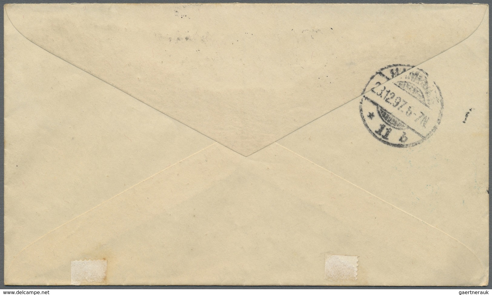 GA Costa Rica: 1897. Postal Stationery Envelope 10c Brown Upgraded With Yvert 31, 1c Blue/green And Yve - Costa Rica