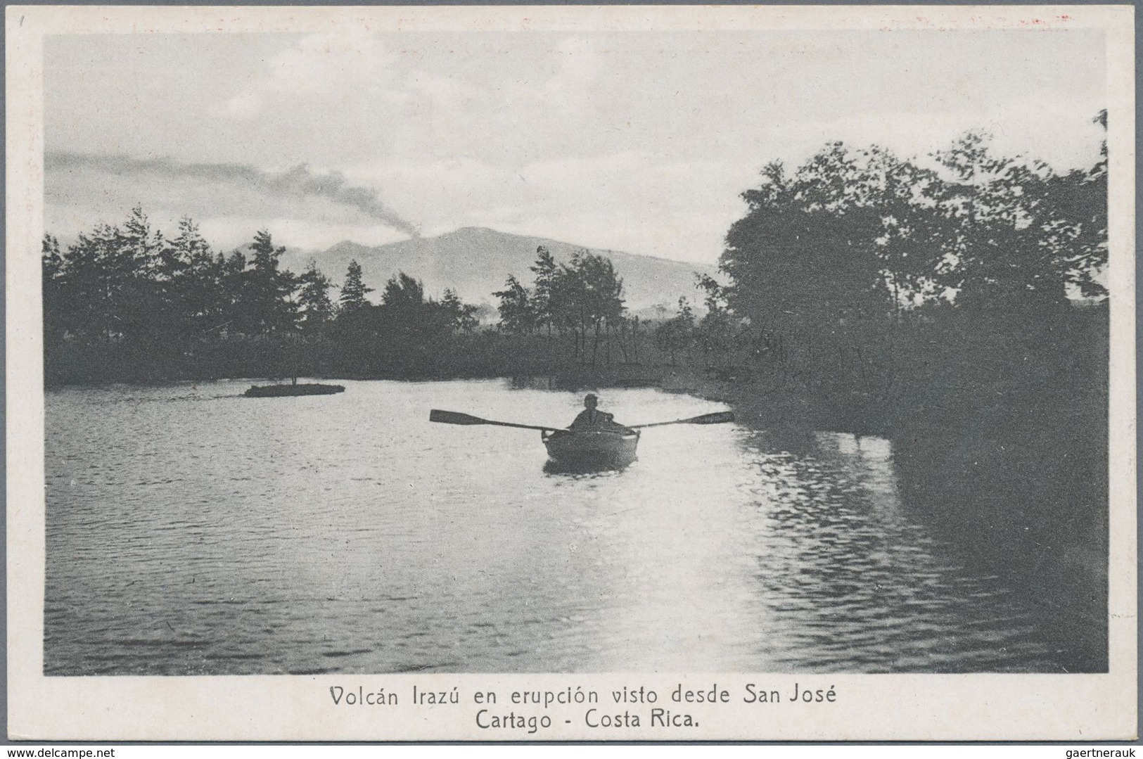 GA Costa Rica: 1923, Picture Stationery Card 4 C With Motive No.1 "Volcan Irazu En Eruption Visto Desde - Costa Rica