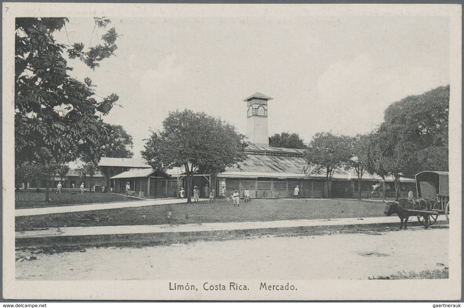 GA Costa Rica: 1923, Picture Stationery Card 4 C With Motive No.7 "Limon, Mercado" And Advertising "Dri - Costa Rica