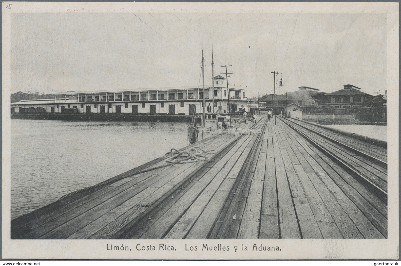 GA Costa Rica: 1923, Picture Stationery Card 4 C With Motive No.15 "Limon, Los Muelles Y La Aduana" And - Costa Rica