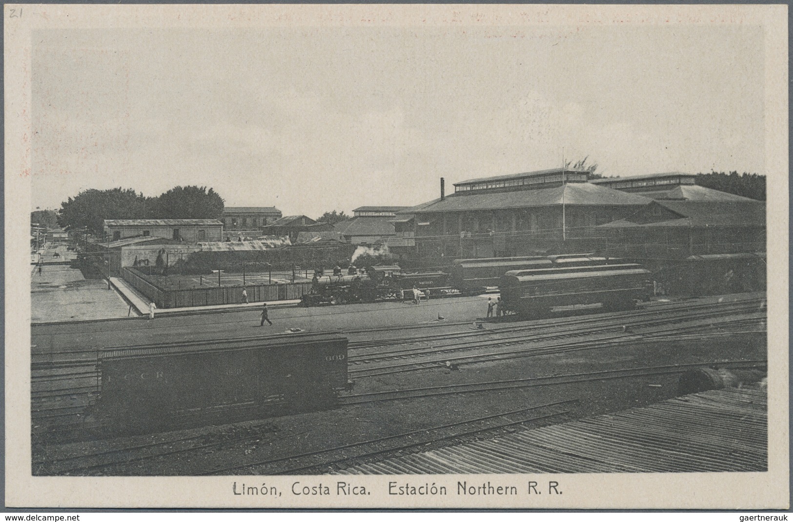 GA Costa Rica: 1923, Picture Stationery Card 4 C With Motive No.21 "Limon, Estation Northern R.R." And - Costa Rica