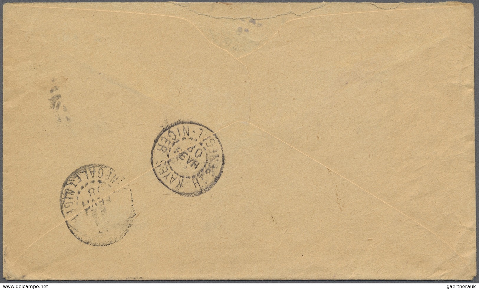 Br Cuba: 1908. Envelope (flap Partly Missing, Stains) Addressed To Kati, Soudan Français Bearing United - Autres & Non Classés
