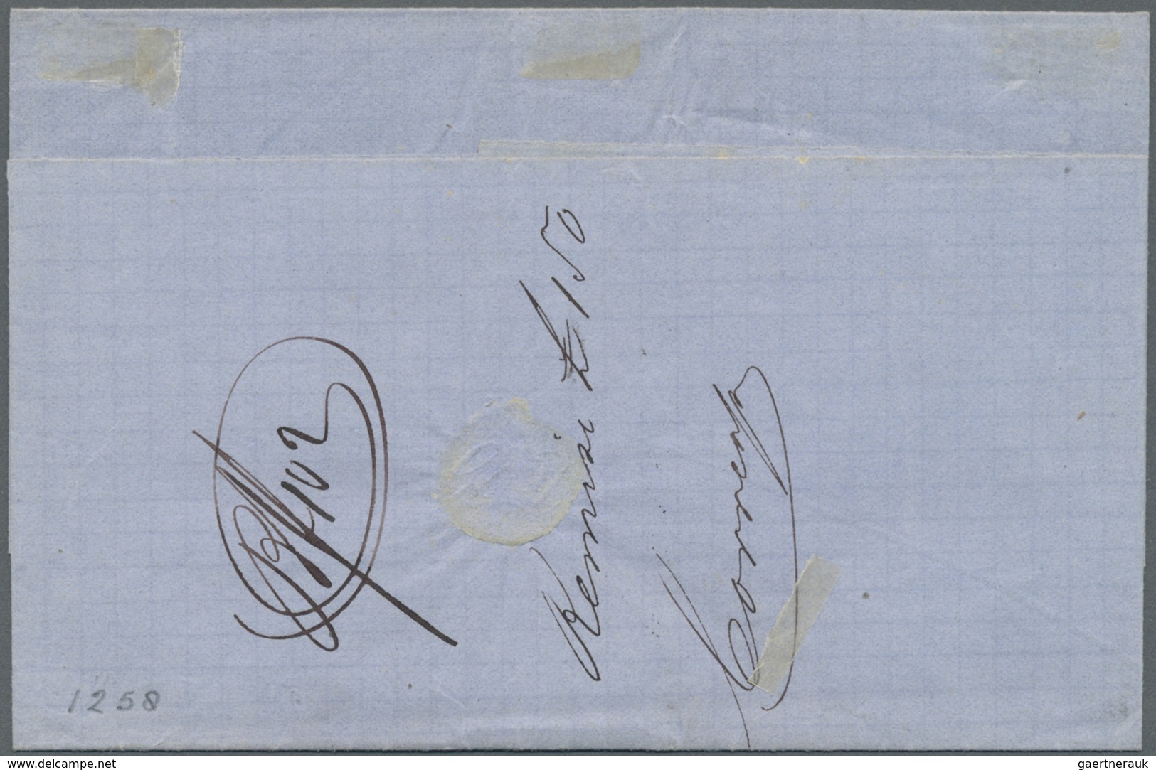 Br Curacao: 1871, Folded Letter  Sent From CURACAO 1.11. 1871 To France. Scarce Transitmark Used For Le - Curaçao, Nederlandse Antillen, Aruba