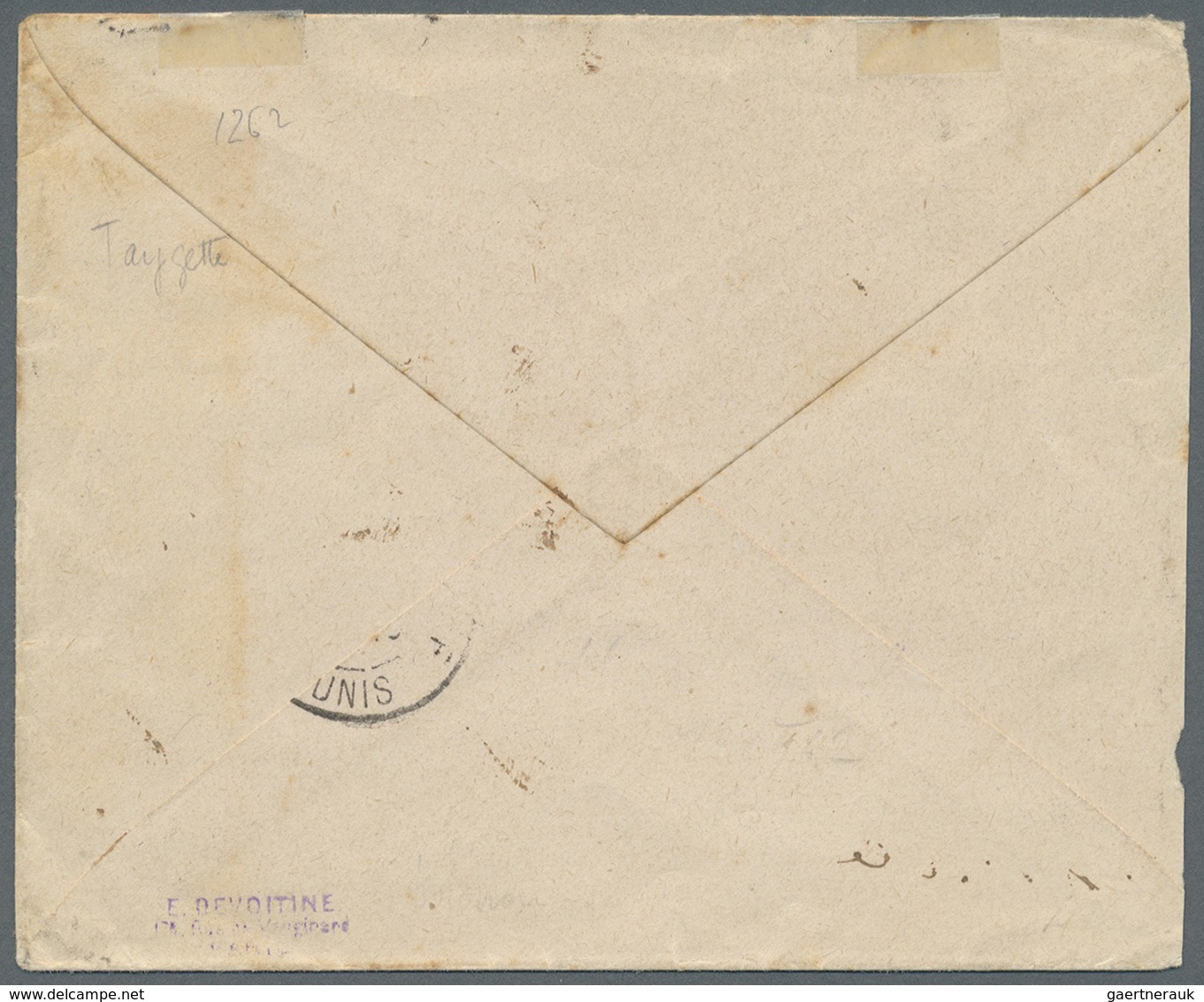 Br Dahomey: 1892. Stampless Envelope (left Side 4 Mm Reduced) Addressed To The '3rd African Battalion, - Autres & Non Classés