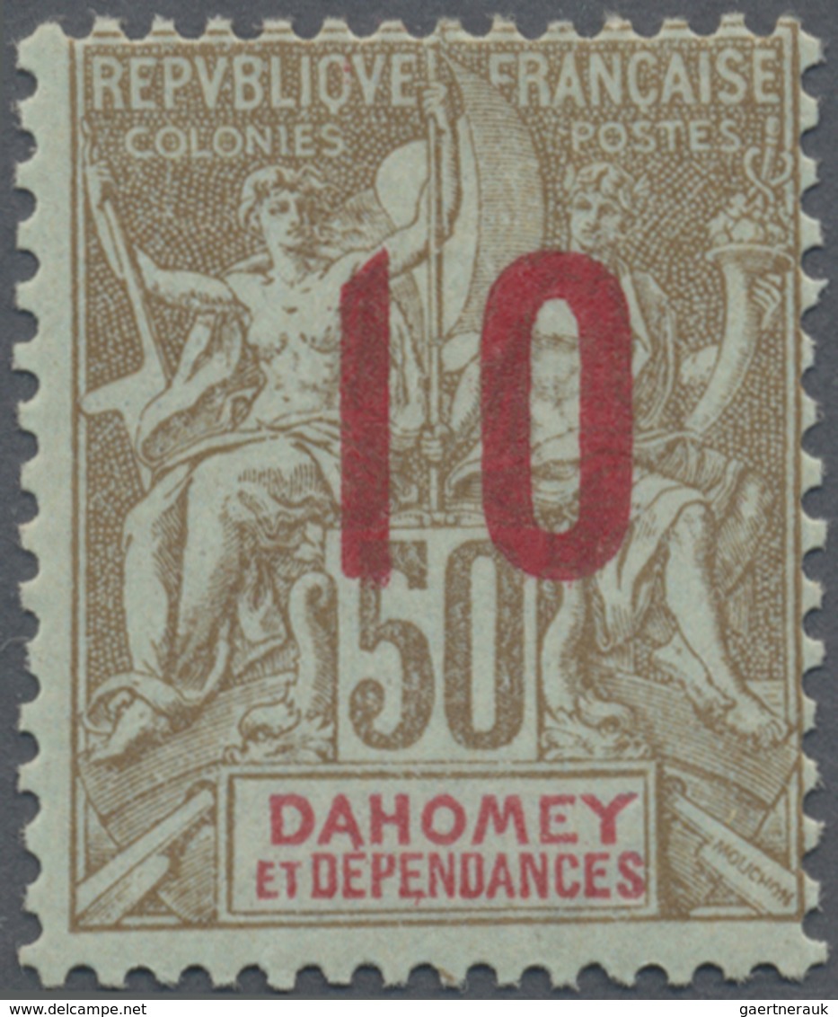 * Dahomey: 1912. Definitive 10/50 Brown And Red. Very Fine. Signed Brun. (quantity 450 Copies Only) - Andere & Zonder Classificatie