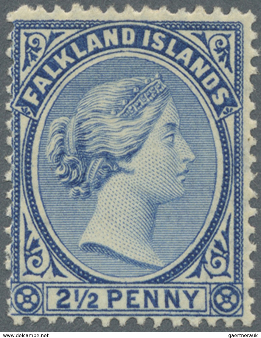 * Falklandinseln: 1891, QV 2½d. Pale Chalky Ultramarine, Mint Very Lightly Hinged With Pencil Notation - Falkland