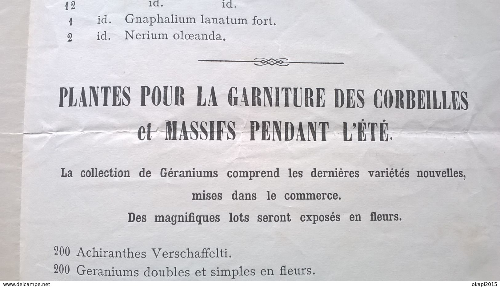 CATALOGUE DES PLANTES DU NOTAIRE ELIAT ET ORNANT LE CHÂTEAU DE SCHEPDAEL VENTE PUBLIQUE AU CHÂTEAU LE 1889. Belgique. - Autres & Non Classés