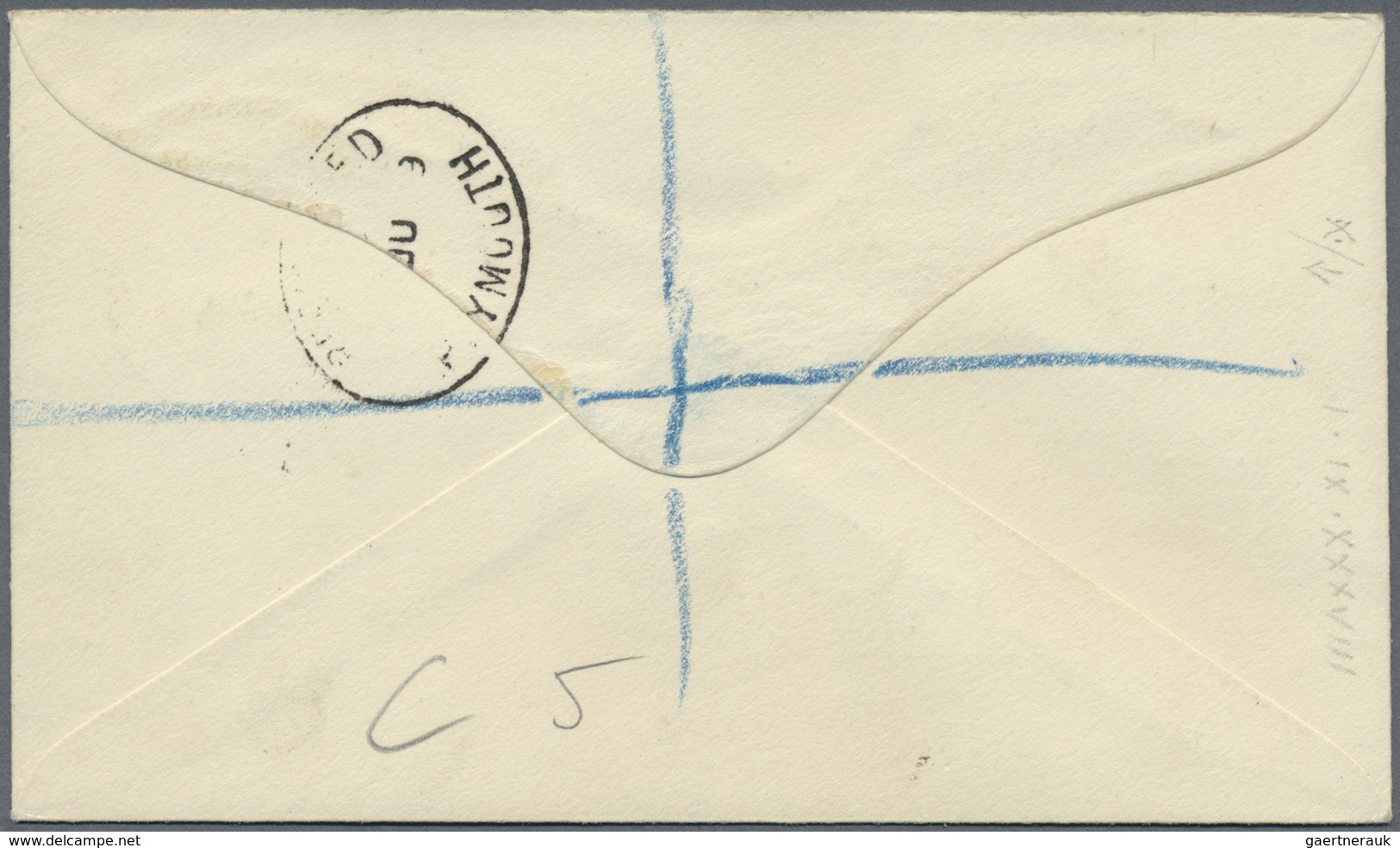 Br Falklandinseln: 1929, 6d. Yellow-orange, Single Franking On Registered Cover From "PORT STANLEY 27 M - Falkland