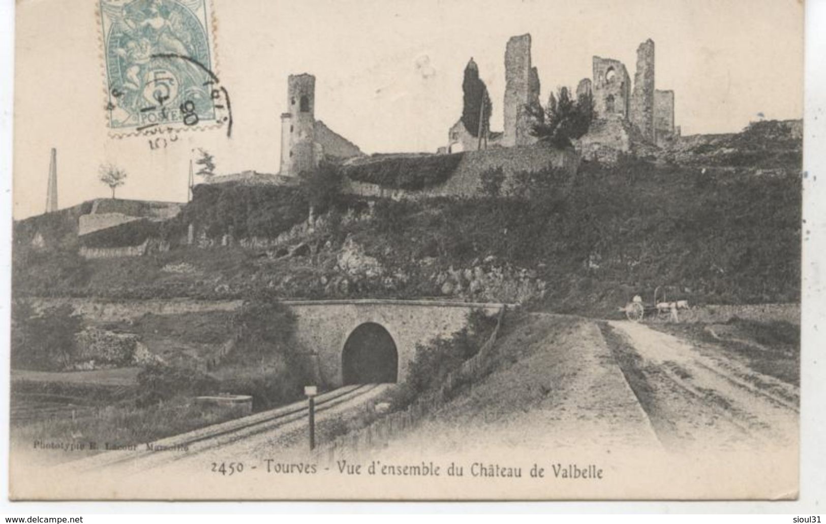 TOURVES  VUE D ENSEMBLE DU CHATEAU DE VALBELLE  1906 TTBE - Other & Unclassified