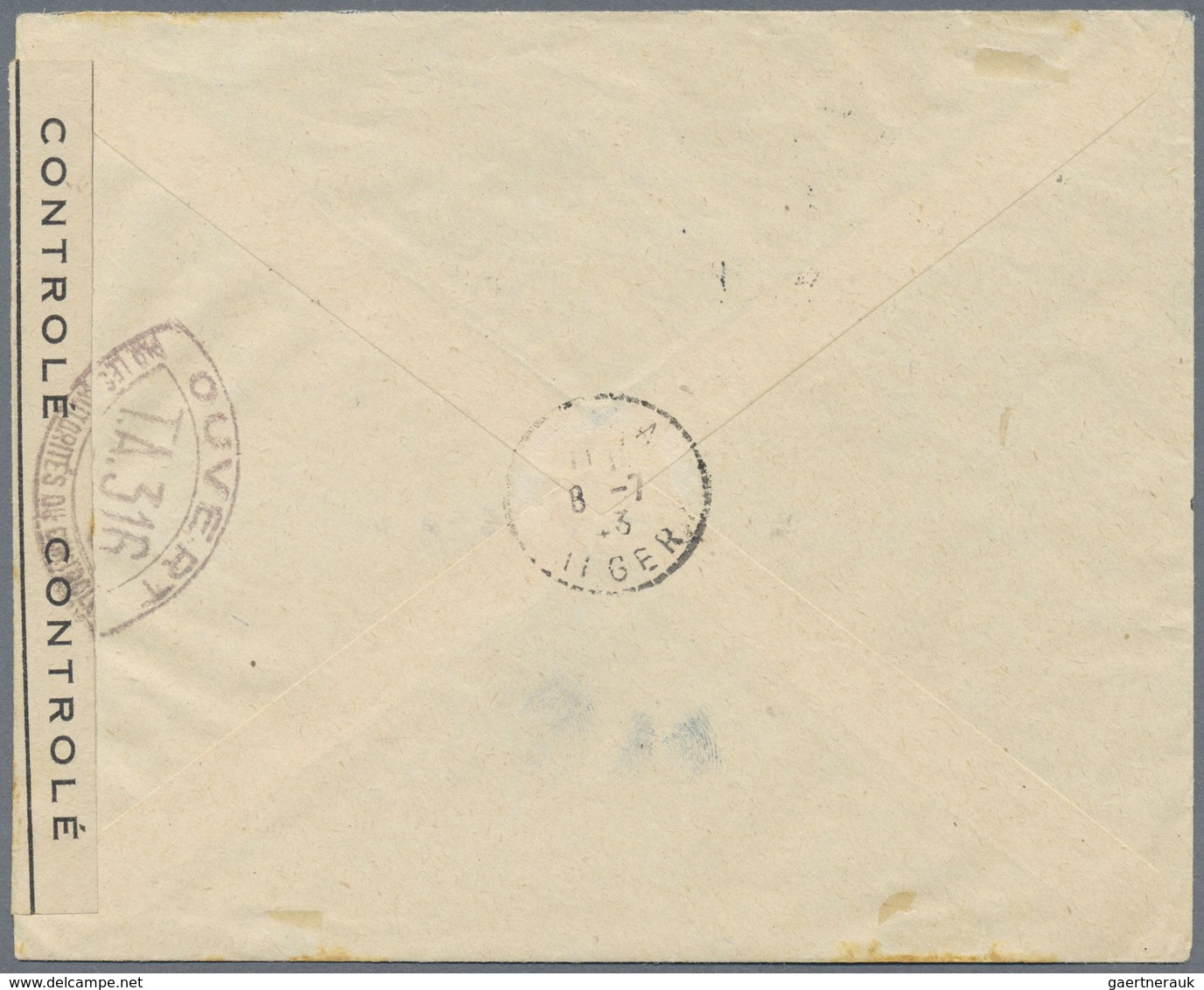 Br Fezzan: 1943, 50 C. Violett And Airmail 50 C. Brown Both With „R.F.0,50 FEZZAN” Double Circle Imprin - Brieven En Documenten