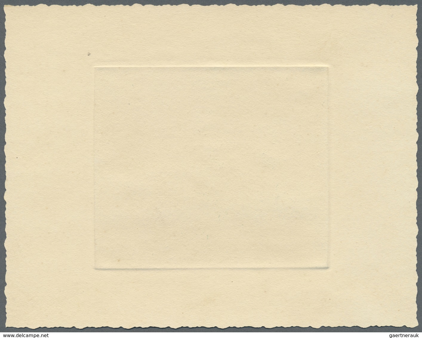 (*) Fezzan: 1946, 2fr. Fort De Sebha, Epreuve D'artiste In Black On Cream Paper, With Signature Cortot. - Lettres & Documents