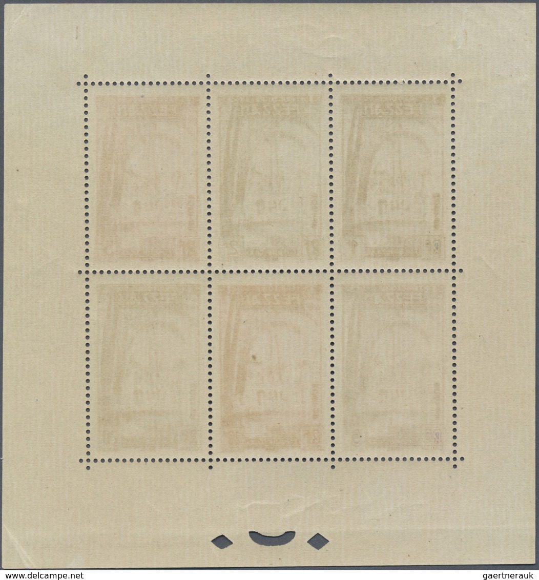 **/(*) Fezzan: 1950. Lot With One Composite, Perforated Epreuve Of Six Stamps (mint, Nh) For The Complete O - Brieven En Documenten