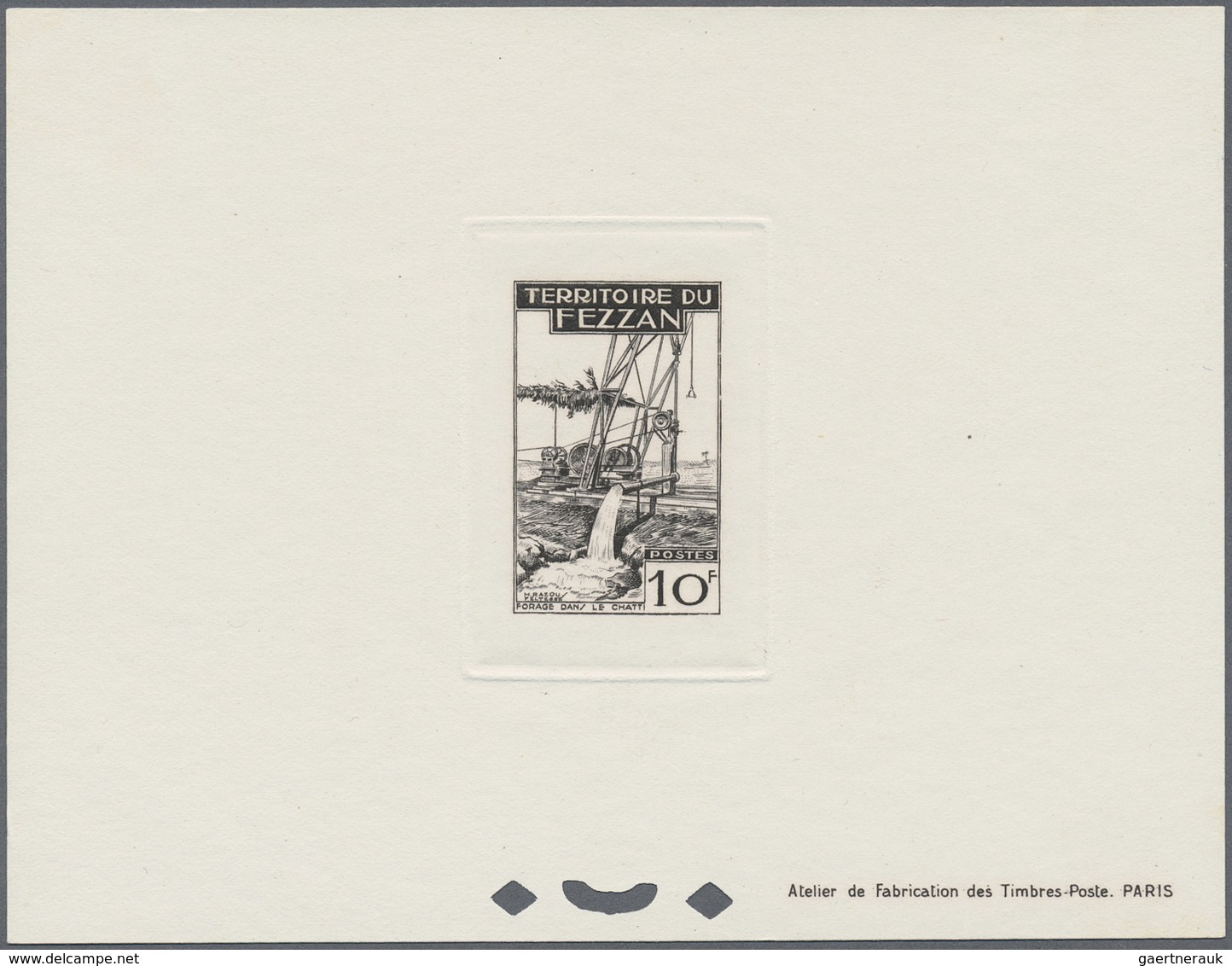 (*) Fezzan: 1951, Definitives "Agriculture", Complete Set As Epreuve De Luxe, Six Of Them Some Slight Im - Briefe U. Dokumente