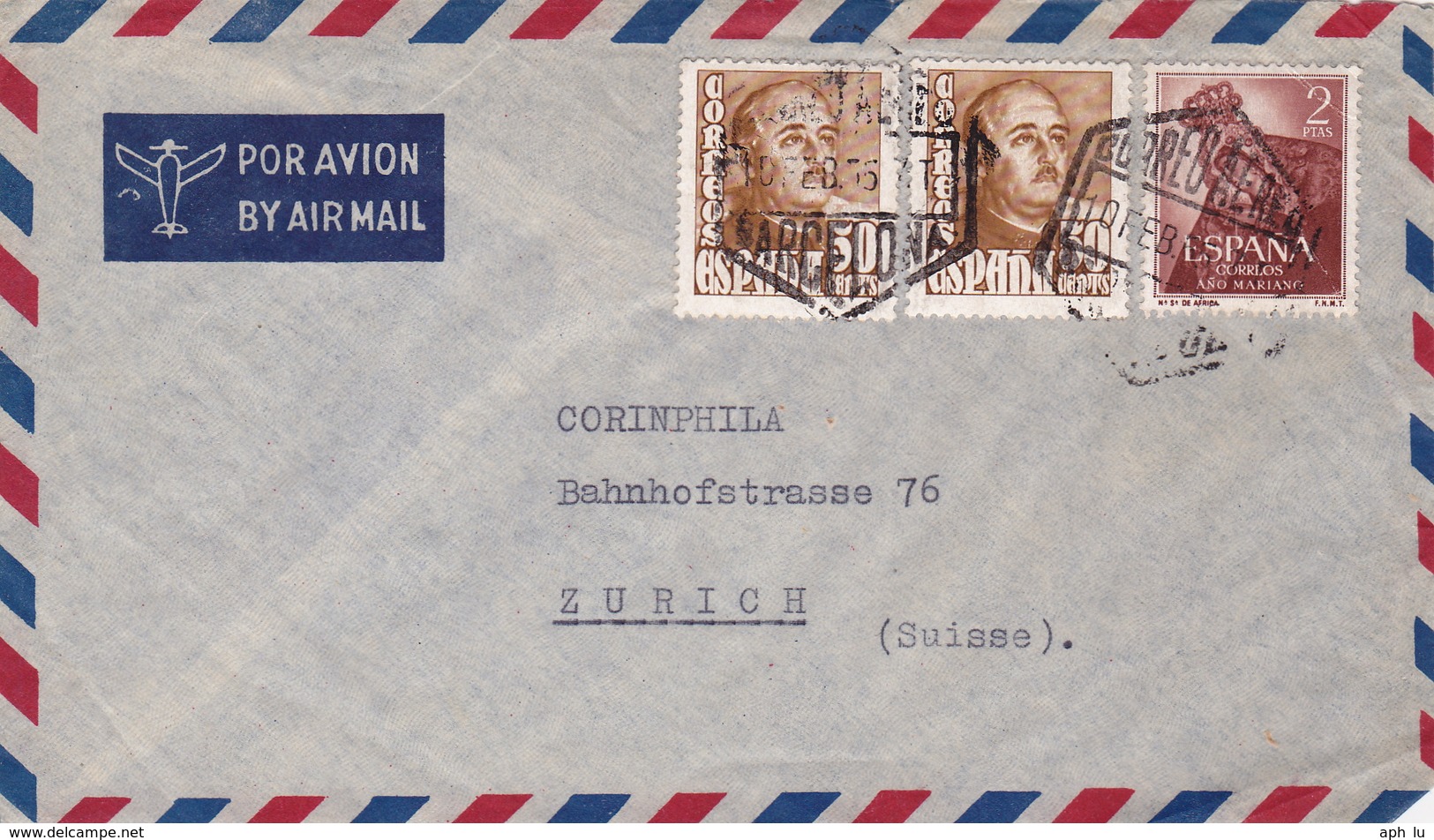Brief Von Barcelona In Die Schweiz (br3010) - Briefe U. Dokumente