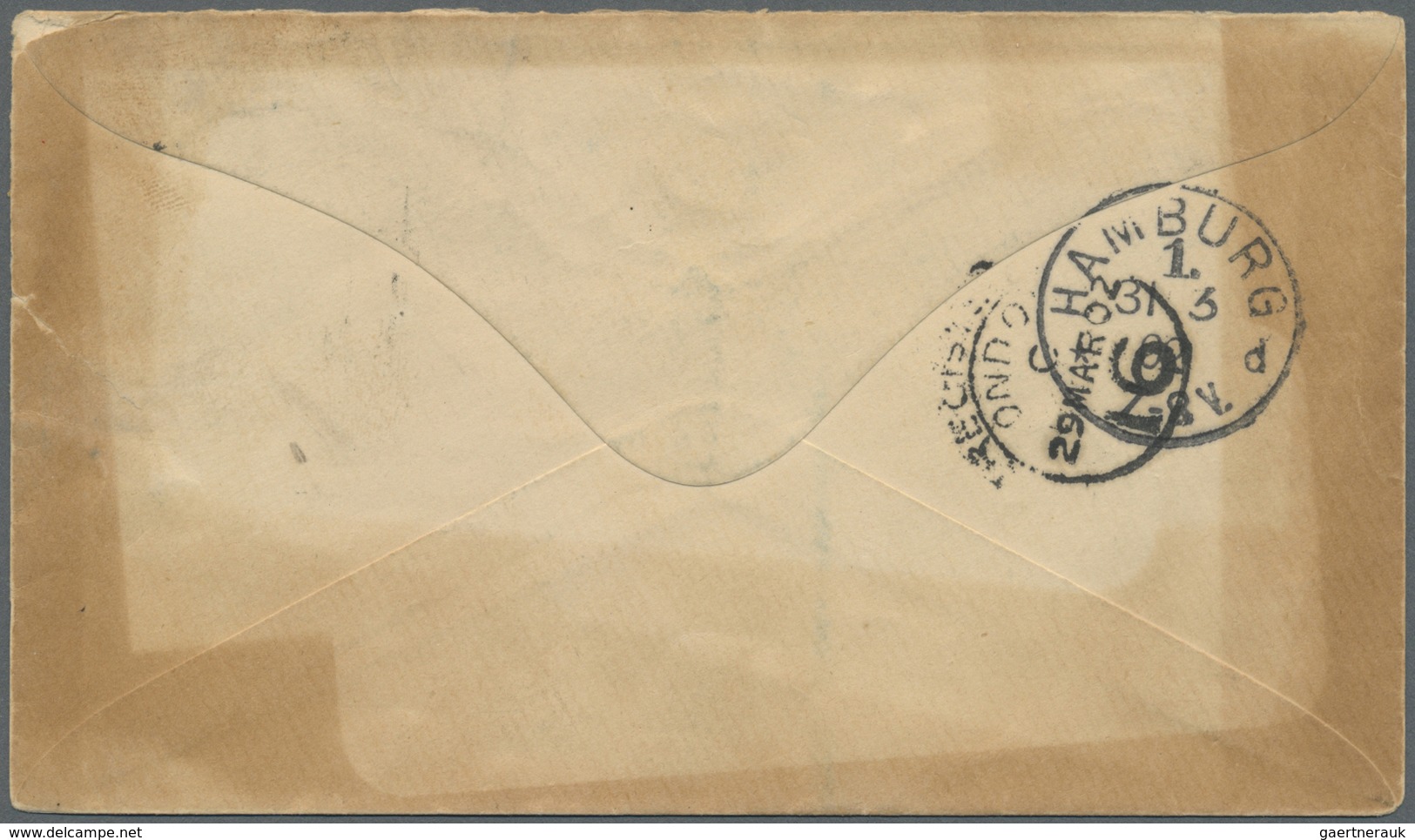 Br Fiji-Inseln: 1902. Registered Envelope (back Toned) Addressed To Germany Bearing SG 78, 2d Pale Gree - Fidji (...-1970)