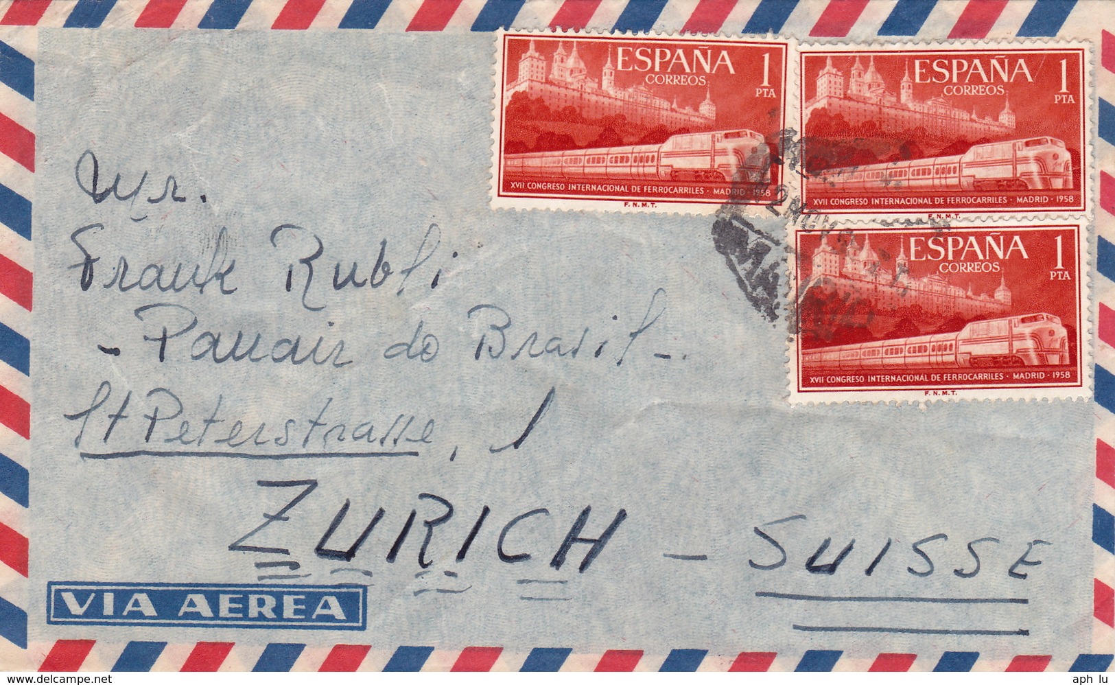 Brief Von Madrid In Die Schweiz (br3014) - Briefe U. Dokumente