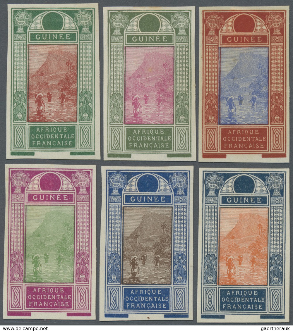 (*) Französisch-Guinea: 1913, Landscapes, Six Color Proofs, Without Declaration Of Value In The Cartridg - Andere & Zonder Classificatie