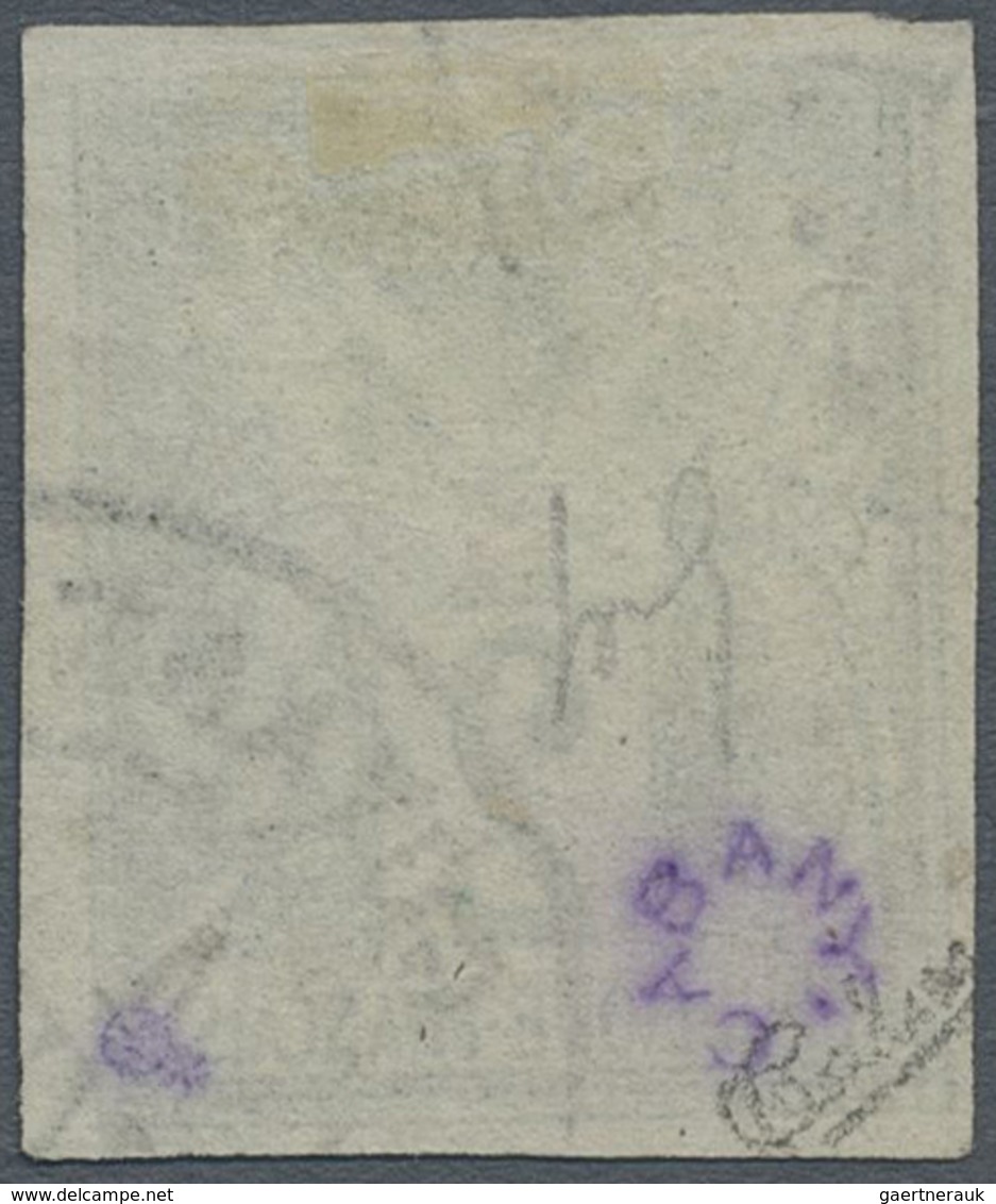 O Französisch-Guyana: 1886, 0f05 On 2 C. Green With Imprint "Déc 1886 / GUY FRANC", Cancelled Single S - Lettres & Documents