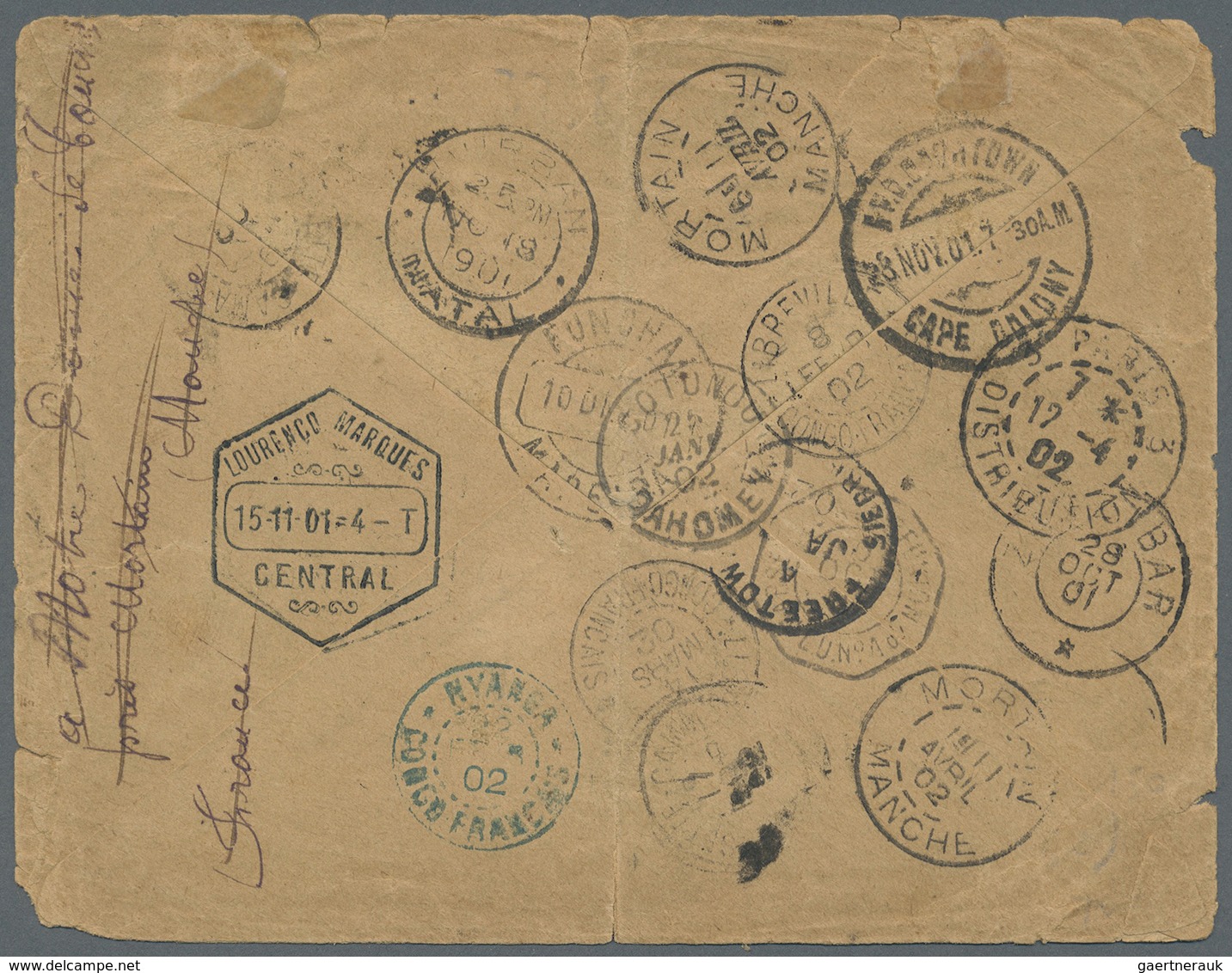Br Französisch-Kongo: 1901. Envelope (some Faults And Transporting Marks, Toned) Addressed To The 'Comp - Brieven En Documenten