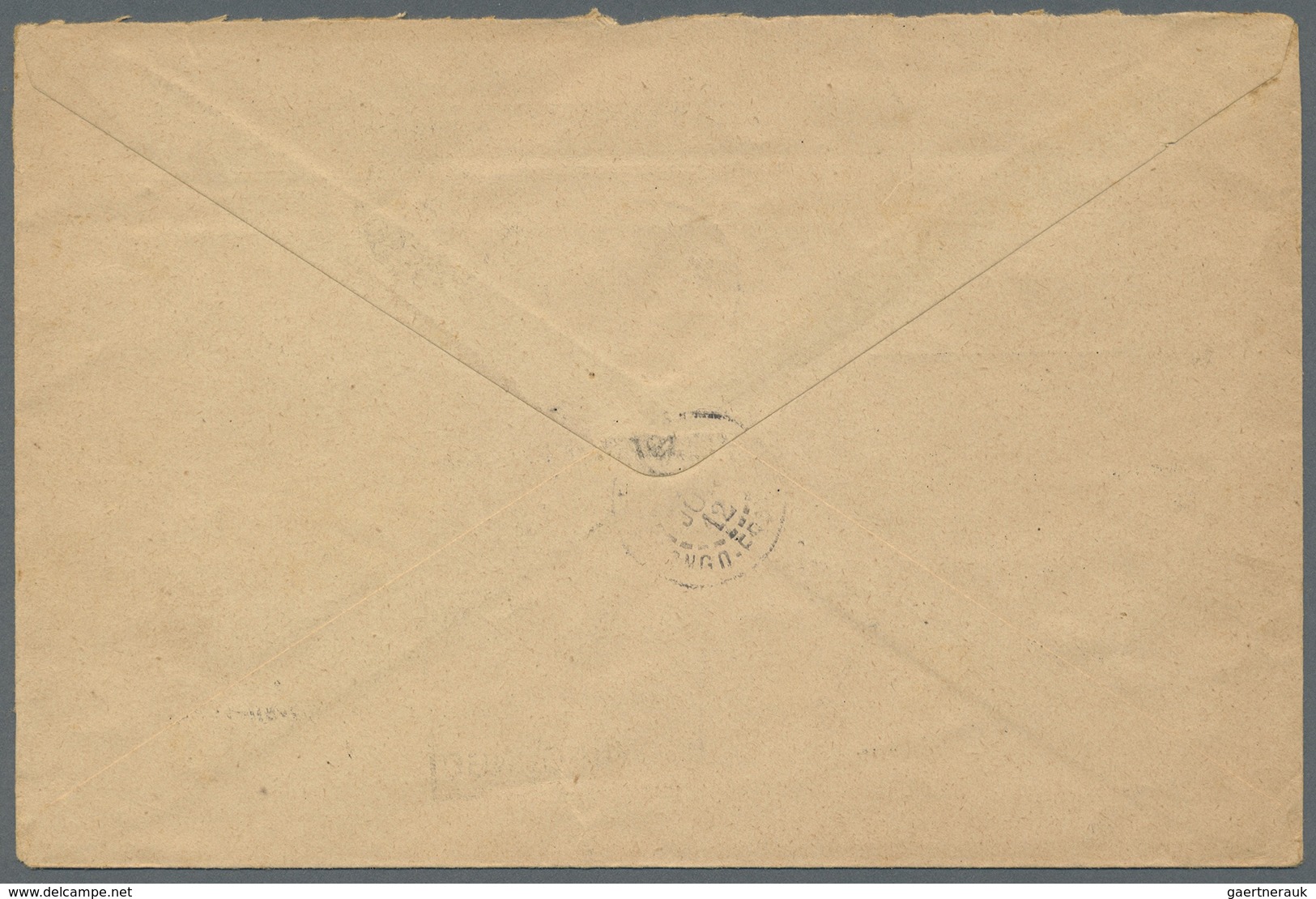 Br Französisch-Kongo: 1912. Stampless 'Avis D'Emission De Mandat-Poste Local' Envelope Headed 'Afrique - Brieven En Documenten